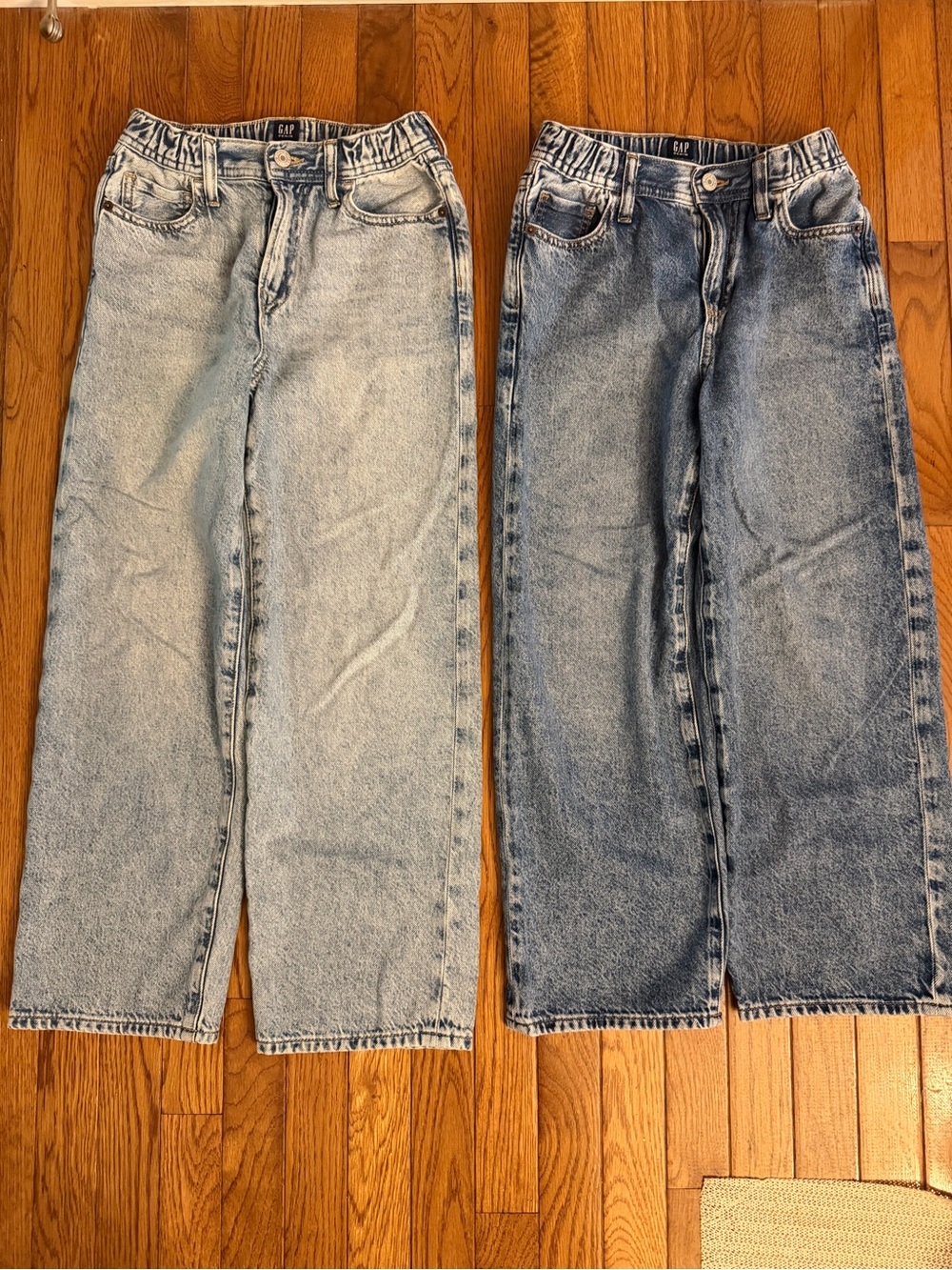 GAP Kids Light and Dark Blue Baggy Jeans